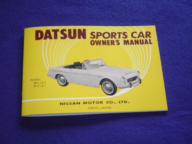 Datsun Roadster 67 1/2 owners manual