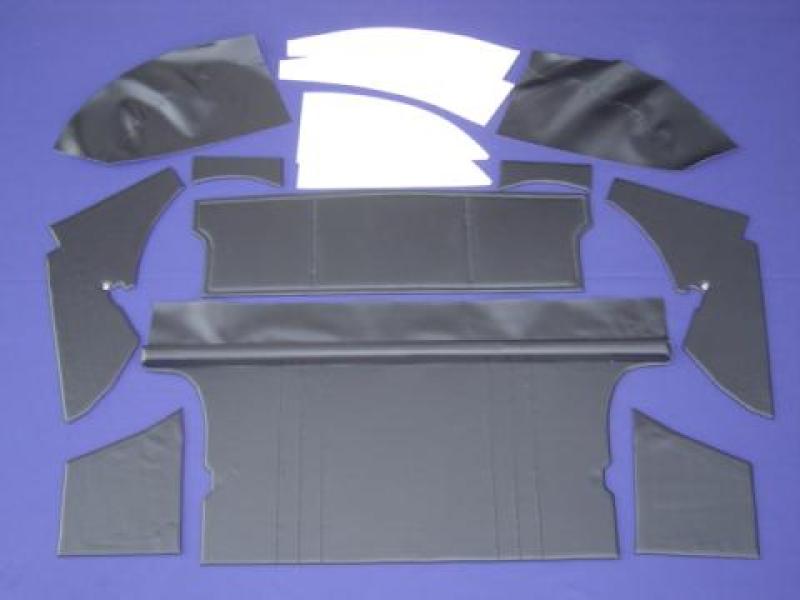 Datsun Roadster 68, 69 and 70 Minor Black Vinyl Interior package &amp; firewall panel kit