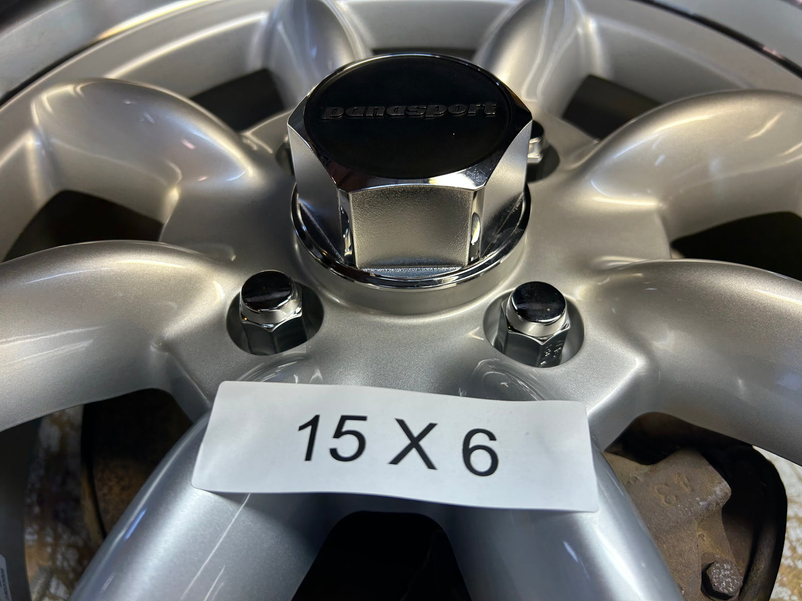 Datsun Roadster Panasport 15 X 6 custom wheel set of four w/lug nut kit