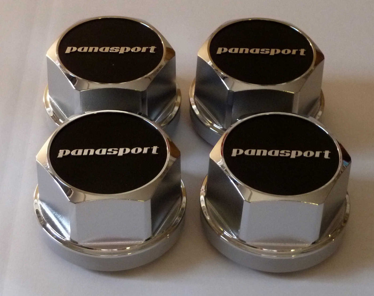 Datsun Roadster 65, 66, 67. 67 1/2, 68, 69 and 70 Panasport Hex Cap with adapters (SET OF 4) for 14 X 6 &  15 X 6