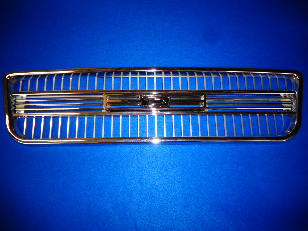 Datsun Roadster 2000 67 1/2, 68, 69 &amp; 70 Mirror Finish Stainless Steel Grill back w/ Grill Emblem assemble to grill