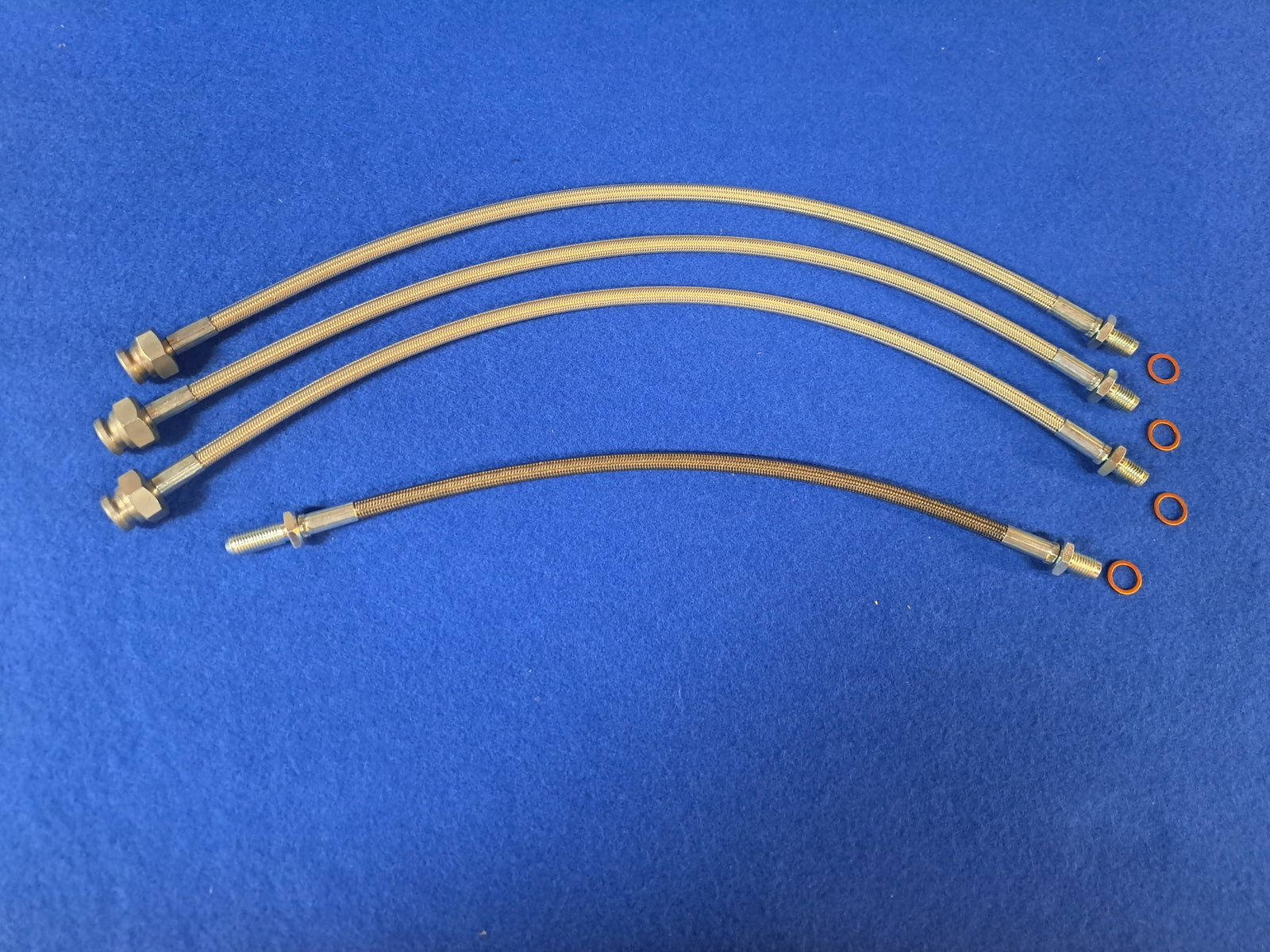 Datsun Roadster 65, 66, 67, 67 1/2, 68, 69 & 70 Stainless Steel Brake & clutch hose 4 piece kit