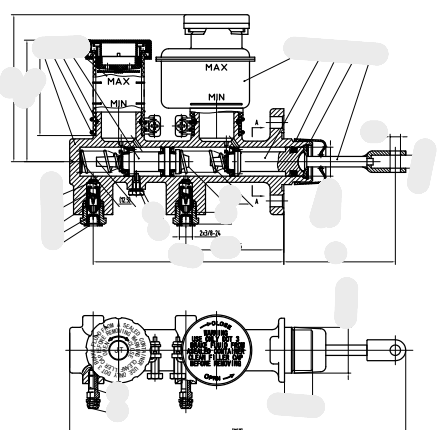 Datsun Roadster 671/2, 68, 69 & 70 Dual Brake Master Cylinder 3/4" & 7/8" Bore NOT IN STOCK 4/26