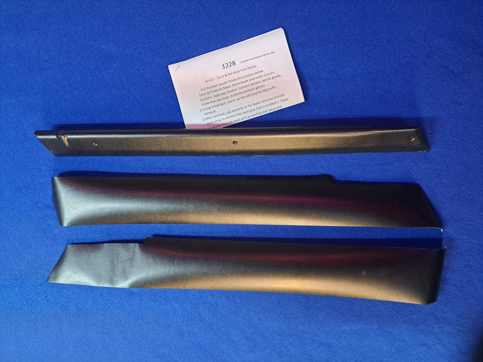 Datsun Roadster 67 1/2 68, 69 & 70 Door Finisher Vinyl LH & RH