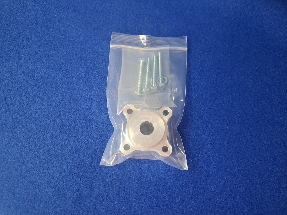 Datsun_Roadster_68_69_70_Aluminum_Fan_Spacer_Block_with bolts