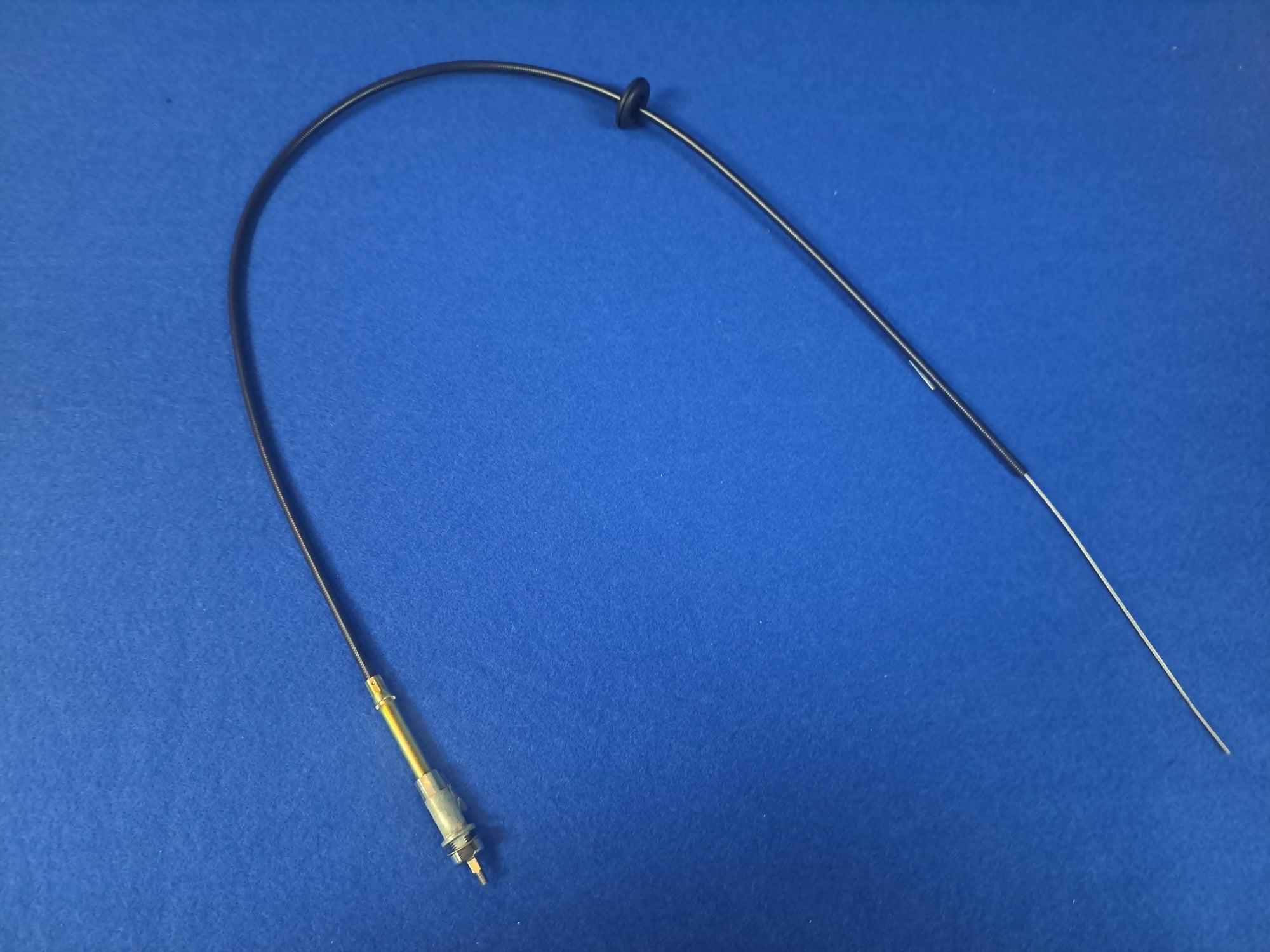 Datsun Roadster & Fairlady 62, 63, 64, 65, 66, 67 & 67 1/2 Hood cable with Firewall Grommet, Correct Bezel & Threaded End