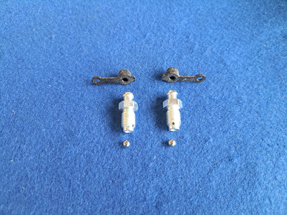 Datsun Roadster 65, 66, 67, 671/2, 68, 69 & 70 front caliper bleed screws, balls & boots - ASSEMBLY