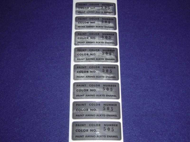 Datsun Paint Code Sticker 505 Thunder Black