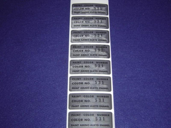 Datsun Paint Code Sticker 531 Beige Gray Metallic 1 Piece - Datsun Parts