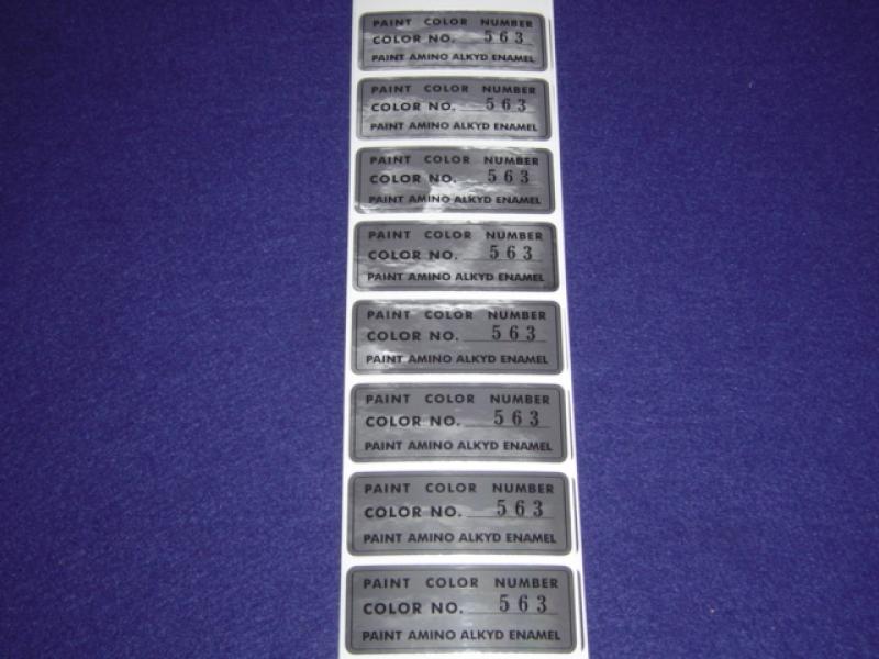 Datsun Paint Code Sticker 563 Sora Blue