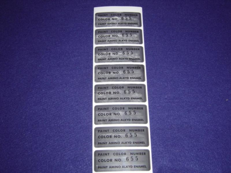 Datsun Paint Code Sticker 655 Off-White