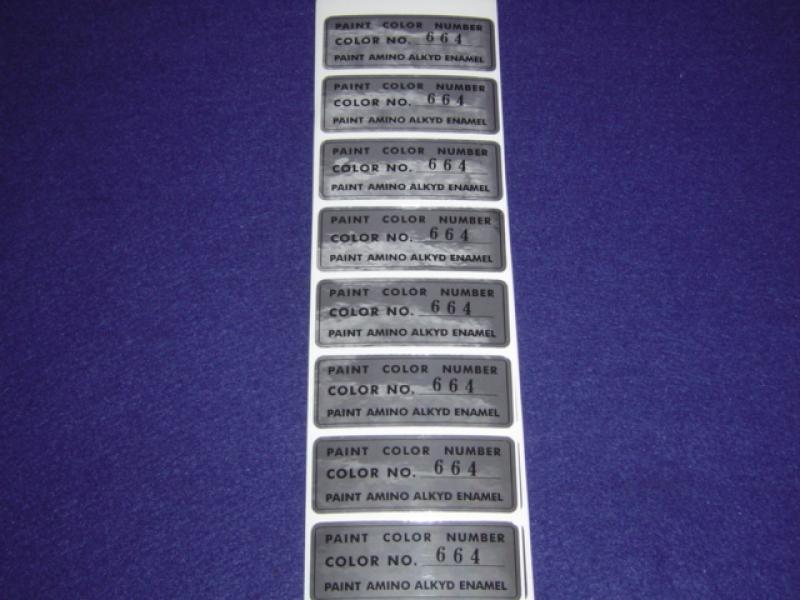 Datsun Paint Code Sticker 664 Spanish Red