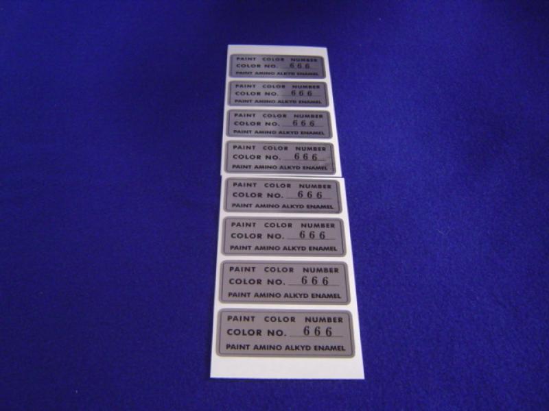 Datsun Paint Code Sticker 666 Silver