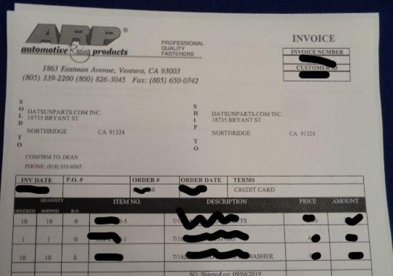 Datsun Roadster 1600 / H20 ARP Head bolt kit