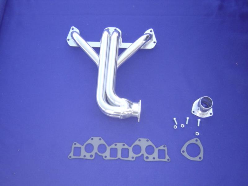 Datsun Roadster 2000 thermal coated header kit w/ flex pipe & gear reduction starter