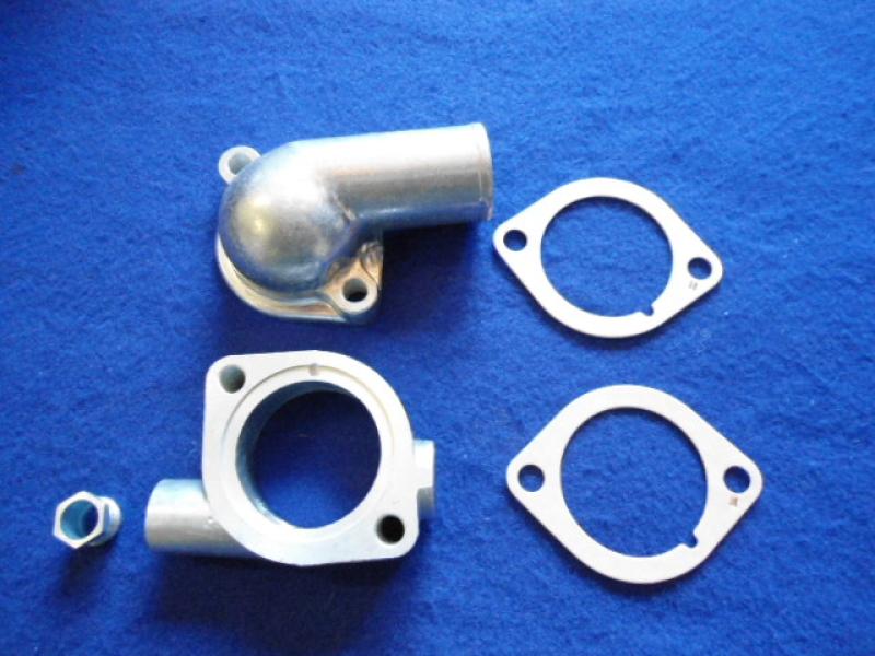 Datsun Roadster 2000 thermostat housing, elbow gaskets & nut 2