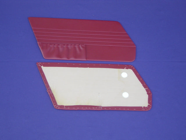 Datsun Roadster 65, 66 &amp; 67 Red door panels w/Pleated Pockets