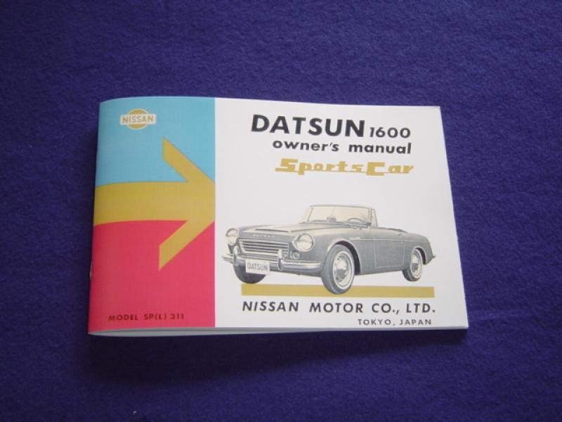 Datsun Roadster 65-67 Owners manual