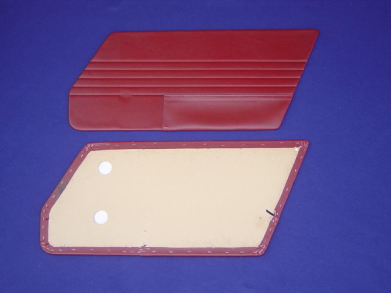 Datsun Roadster 65- 67 Red Door Panels - w/regular pockets