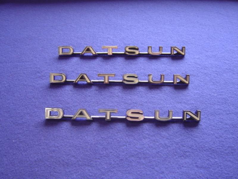 Datsun Roadster 67 1/2, 68, 69 and 70 3 Pack Metal Emblem Set