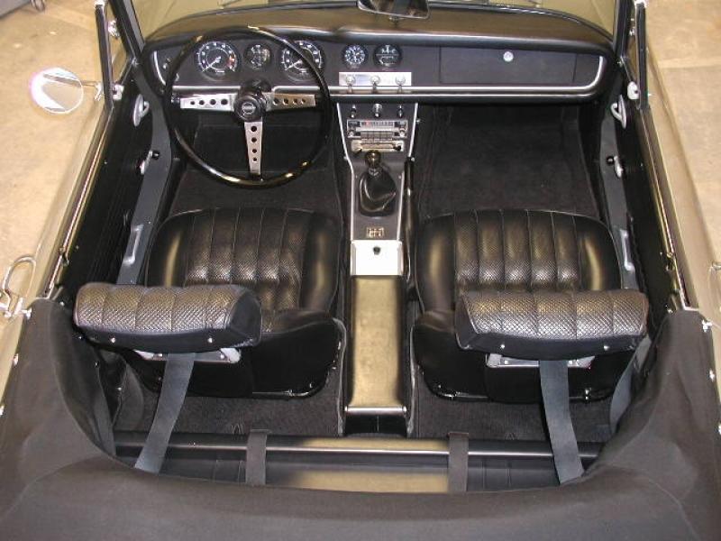 Datsun Roadster 67 1/2 Major Black Interior Package firewall panel kit