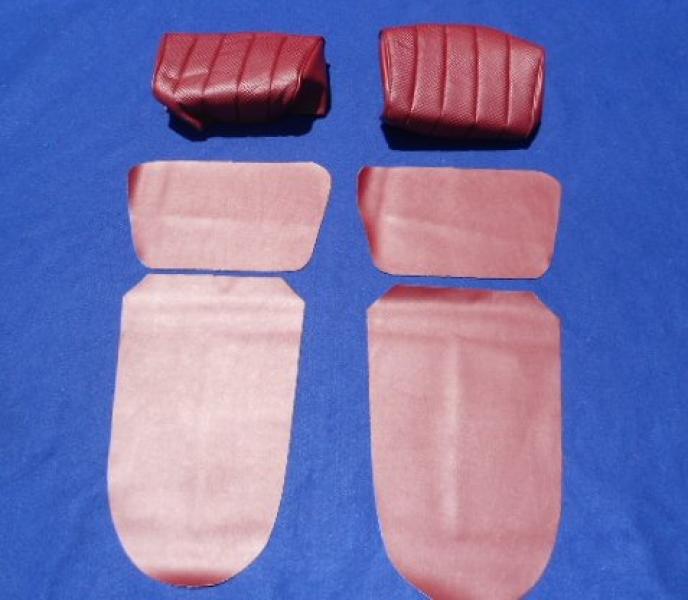 Datsun Roadster 67 1/2 Red Head Rest Covers