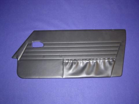 Datsun Roadster 68 - 70 Black Door Panels w/pleated pockets