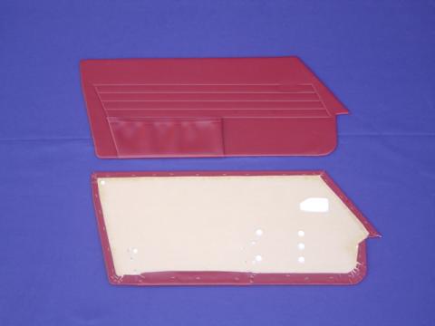 Datsun Roadster 68 - 70 Red pleated pocket door panels