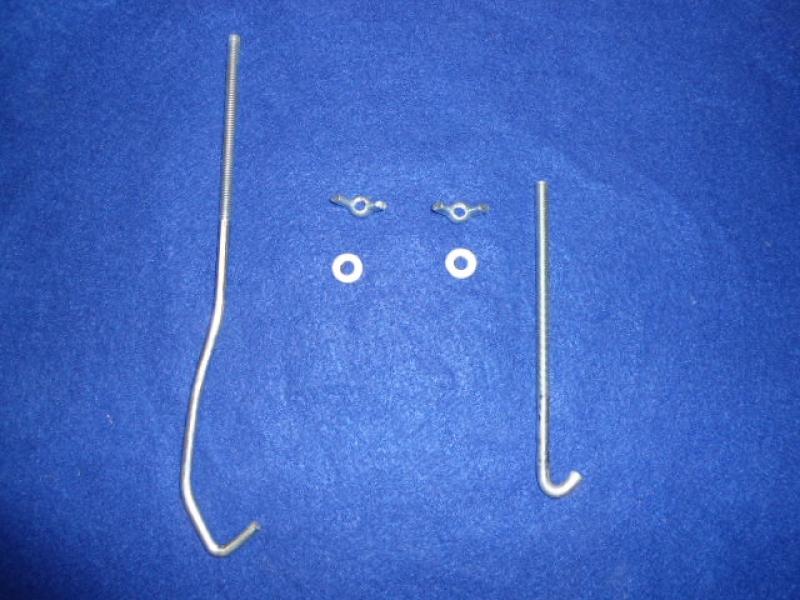 Datsun Roadster 68 - 70 battery rods w/washers & nuts