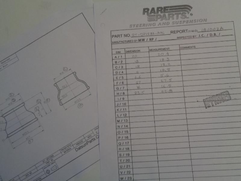 Datsun Roadster & Fairlady Upper front spindle link seal.