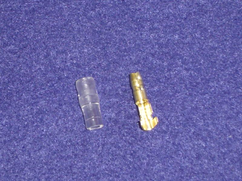 Datsun Roadster Male Bullet Connector w/ Plastic Shield