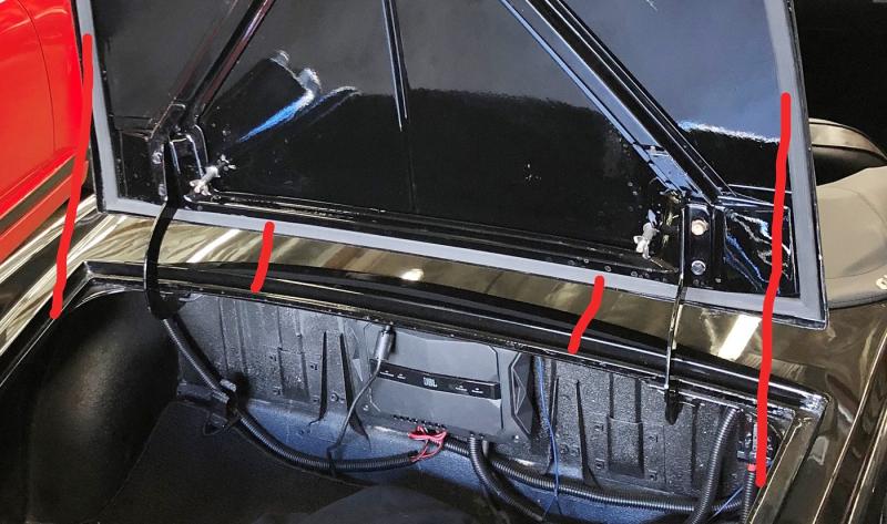 Datsun Roadster Trunk Weather assembled  on the lid