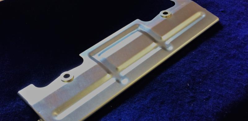 Datsun Roadster U20 2000 SU carburetor heat shield w/reinforced mounting holes with light cad look