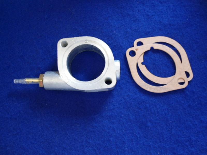 Datsun Roadster U20 therm housing w/ temp sending unit, nut, 2 gaskets